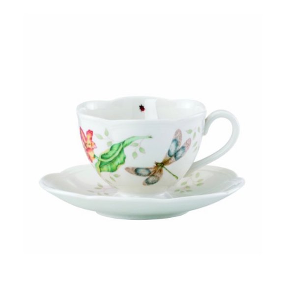 Lenox Butterfly meadow Dragonfly Cup & Saucer set